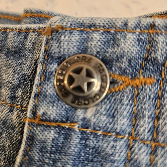 Vintage Faded Glory Wide Leg Jeans Y2k Sz 10 REG (29X29) Medium Blue Denim 90's - Picture 5 of 7